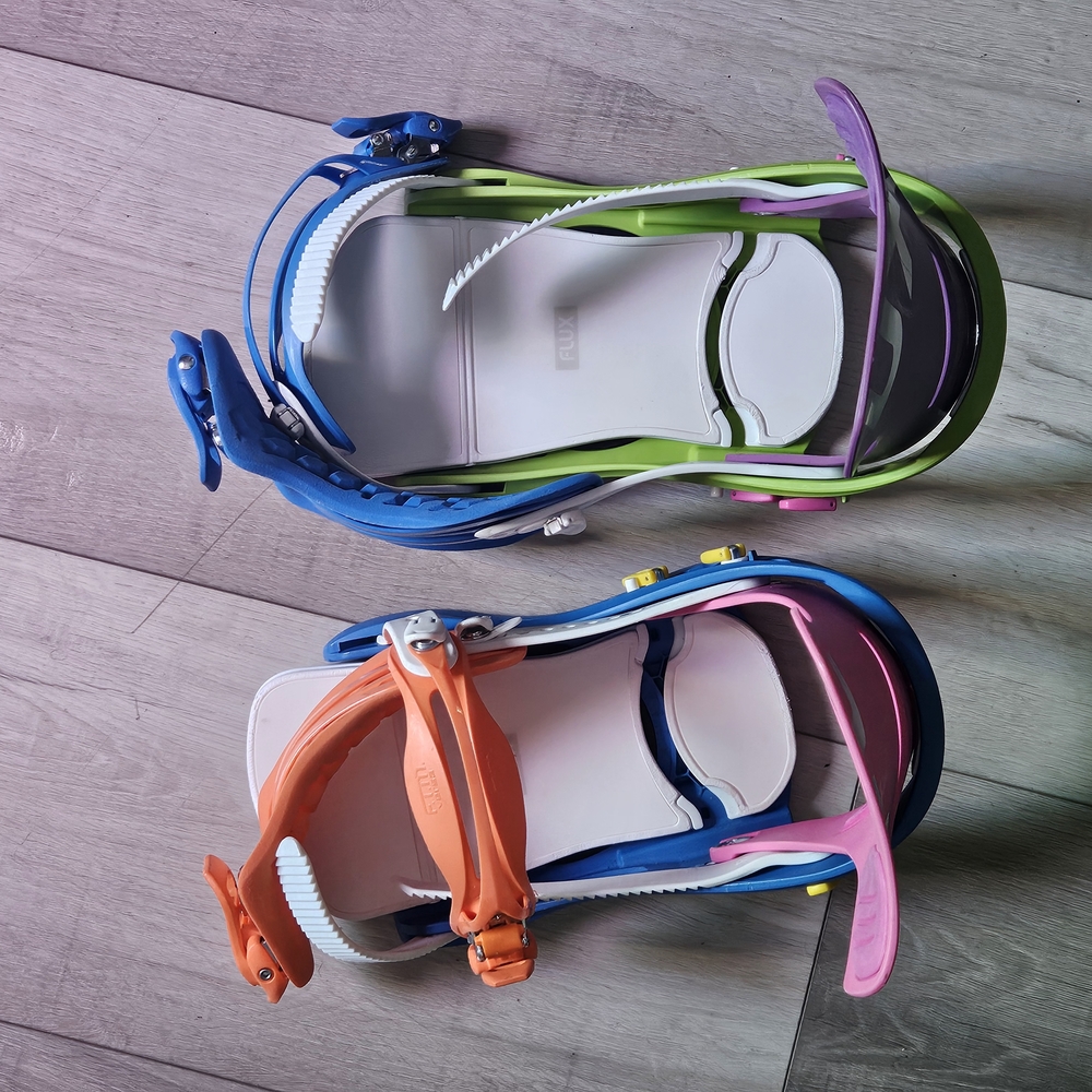 Colorful Snowboard Bindings